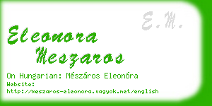eleonora meszaros business card